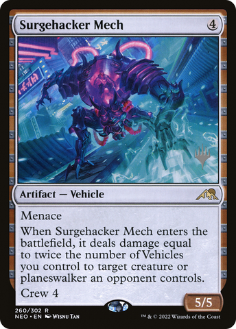 Surgehacker Mech (Promo Pack) [Kamigawa: Neon Dynasty Promos]