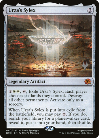 Urza's Sylex (Promo Pack) [The Brothers' War Promos]