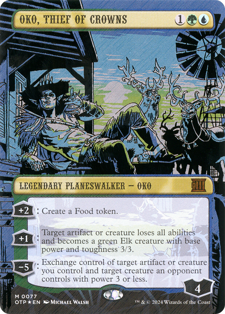 Oko, Thief of Crowns (Textured Foil) [Outlaws of Thunder Junction: Breaking News]