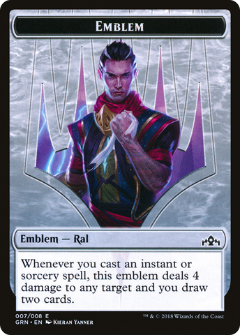 Emblem - Ral, Izzet Viceroy [Guilds of Ravnica Tokens]
