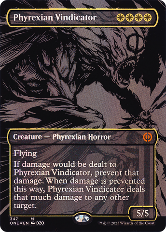 Phyrexian Vindicator (Oil Slick Raised Foil) [Phyrexia: All Will Be One]