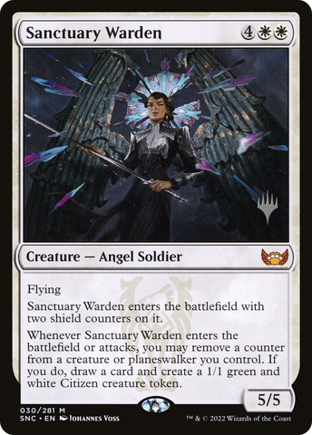 Sanctuary Warden (Promo Pack) [Streets of New Capenna Promos]