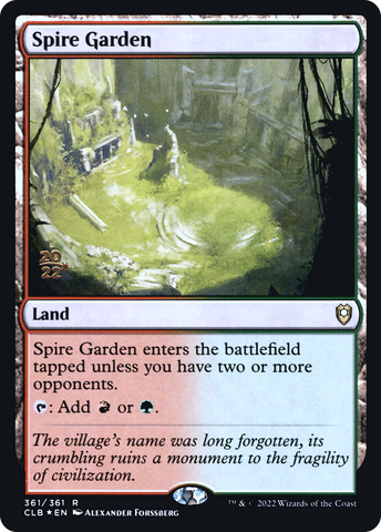 Spire Garden [Commander Legends: Battle for Baldur's Gate Prerelease Promos]