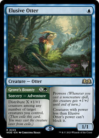 Elusive Otter // Grove's Bounty (Promo Pack) [Wilds of Eldraine Promos]