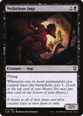 Nefarious Imp [Commander Legends: Battle for Baldur's Gate]