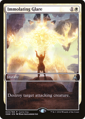 Immolating Glare (Game Day) (Extended) [Oath of the Gatewatch Promos]