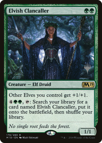 Elvish Clancaller (Promo Pack) [Core Set 2019 Promos]