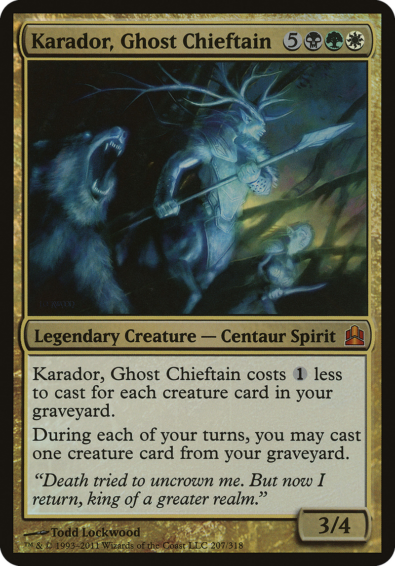 Karador, Ghost Chieftain (Oversized) [Commander 2011 Oversized]