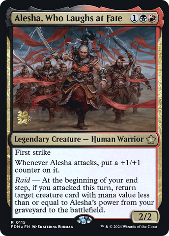 Alesha, Who Laughs at Fate [Foundations Prerelease Promos]