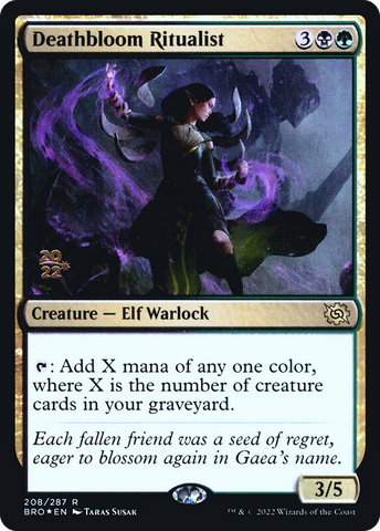 Deathbloom Ritualist [The Brothers' War: Prerelease Promos]