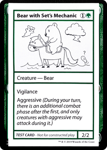 Bear with Set's Mechanic (2021 Edition) [Mystery Booster Playtest Cards]