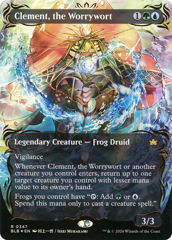 Clement, the Worrywort (Borderless) (Raised Foil) [Bloomburrow]