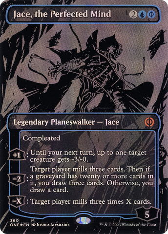 Jace, the Perfected Mind (Oil Slick Raised Foil) [Phyrexia: All Will Be One]