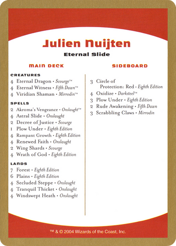 Julien Nuijten Decklist [World Championship Decks 2004]