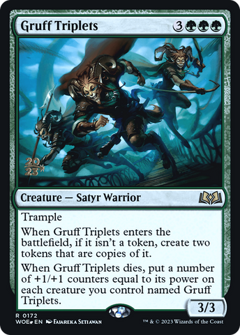 Gruff Triplets [Wilds of Eldraine Prerelease Promos]