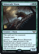 Balustrade Wurm [Duskmourn: House of Horror Prerelease Promos]
