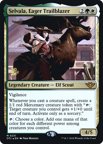 Selvala, Eager Trailblazer [Outlaws of Thunder Junction Prerelease Promos]