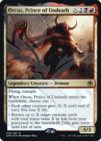 Orcus, Prince of Undeath (Ampersand Promo) [Dungeons & Dragons: Adventures in the Forgotten Realms Promos]