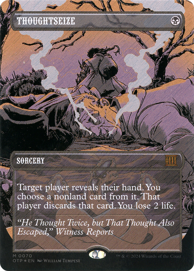 Thoughtseize (Textured Foil) [Outlaws of Thunder Junction: Breaking News]