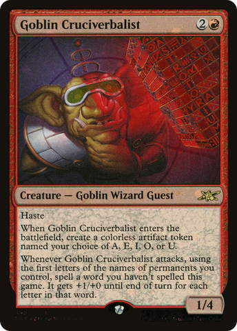 Goblin Cruciverbalist (Galaxy Foil) [Unfinity]