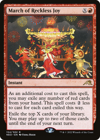 March of Reckless Joy (Promo Pack) [Kamigawa: Neon Dynasty Promos]