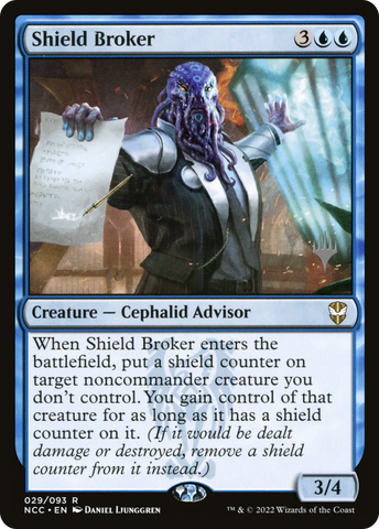 Shield Broker (Promo Pack) [Streets of New Capenna Commander Promos]