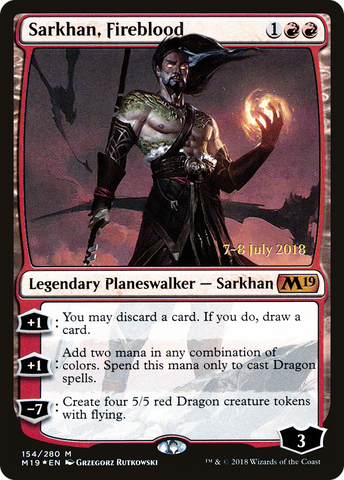Sarkhan, Fireblood  [Core Set 2019 Prerelease Promos]