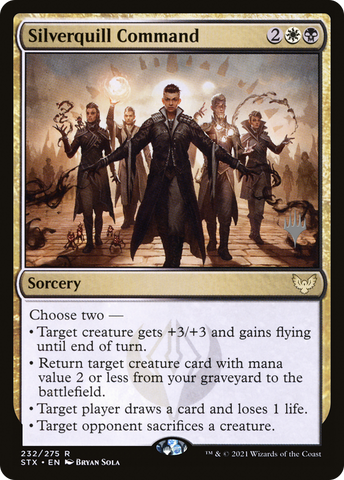 Silverquill Command (Promo Pack) [Strixhaven: School of Mages Promos]