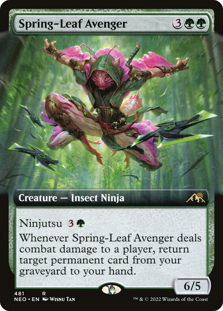 Spring-Leaf Avenger (Extended Art) [Kamigawa: Neon Dynasty]