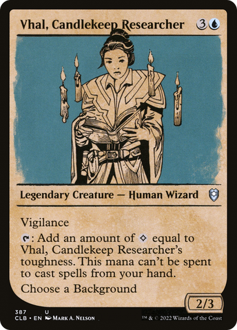 Vhal, Candlekeep Researcher (Showcase) [Commander Legends: Battle for Baldur's Gate]