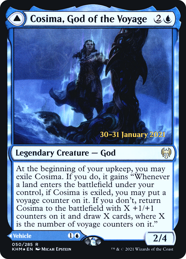 Cosima, God of the Voyage // The Omenkeel  [Kaldheim Prerelease Promos]