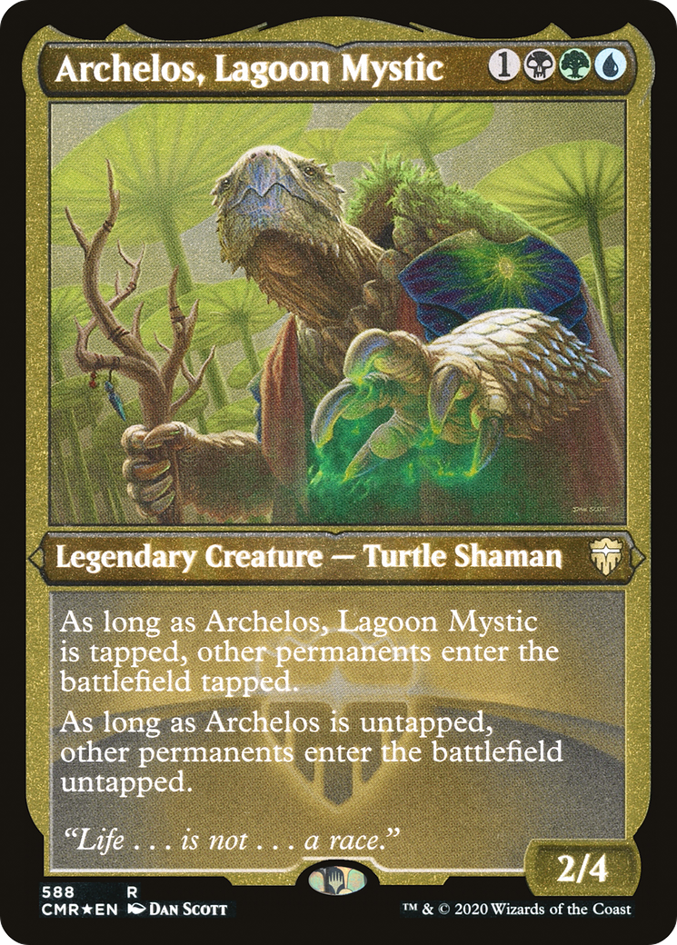 Archelos, Lagoon Mystic [Commander Legends Etched]