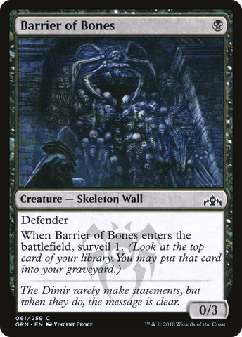 Barrier of Bones [Guilds of Ravnica]