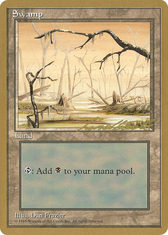 Swamp (ll372) (Leon Lindback) [Pro Tour Collector Set]