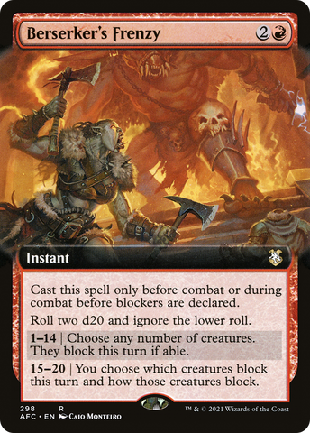 Berserker's Frenzy (Extended) [Dungeons & Dragons: Adventures in the Forgotten Realms Commander]