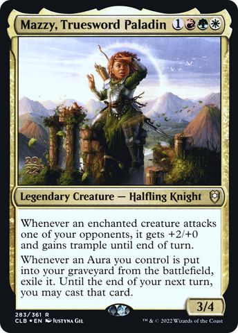 Mazzy, Truesword Paladin [Commander Legends: Battle for Baldur's Gate Prerelease Promos]
