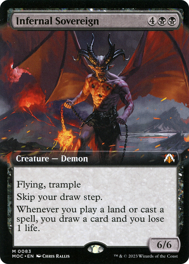 Infernal Sovereign (Extended Art) [March of the Machine Commander]