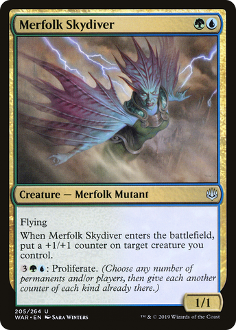Merfolk Skydiver [War of the Spark]