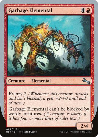 Garbage Elemental (2/4 Creature) [Unstable]