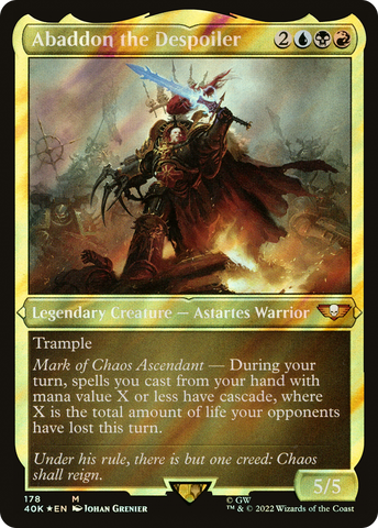 Abaddon the Despoiler (Display Commander) (Surge Foil) [Universes Beyond: Warhammer 40,000]
