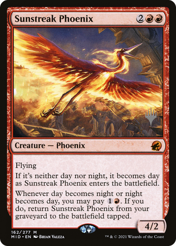 Sunstreak Phoenix (Promo Pack) [Innistrad: Midnight Hunt Promos]