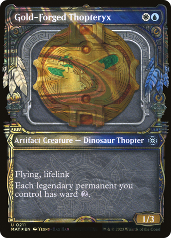 Gold-Forged Thopteryx (Showcase Halo Foil) [March of the Machine: The Aftermath]