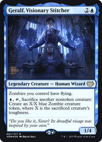 Geralf, Visionary Stitcher [Innistrad: Crimson Vow Prerelease Promos]