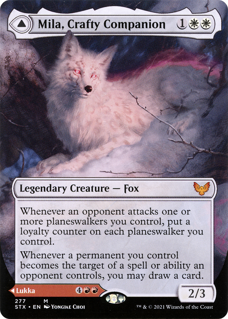 Mila, Crafty Companion // Lukka, Wayward Bonder (Extended) [Strixhaven: School of Mages]