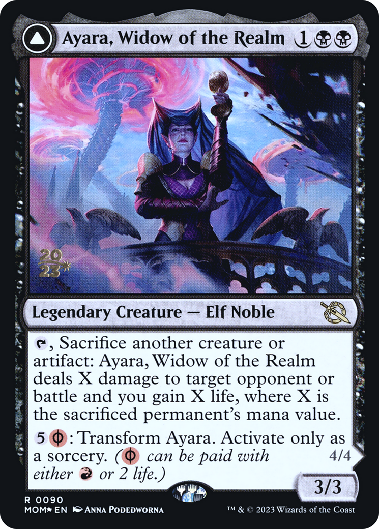 Ayara, Widow of the Realm // Ayara, Furnace Queen [March of the Machine Prerelease Promos]