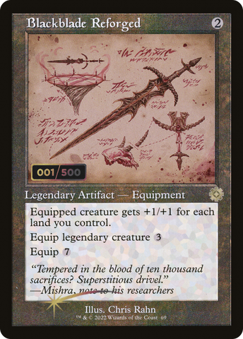 Blackblade Reforged (Retro Schematic) (Serial Numbered) [The Brothers' War Retro Artifacts]