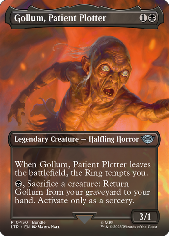 Gollum, Patient Plotter (Borderless Alternate Art) [The Lord of the Rings: Tales of Middle-Earth]