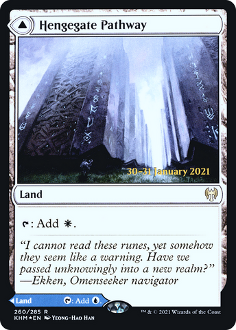 Hengegate Pathway // Mistgate Pathway  [Kaldheim Prerelease Promos]