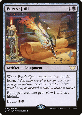 Poet's Quill (Promo Pack) [Strixhaven: School of Mages Promos]