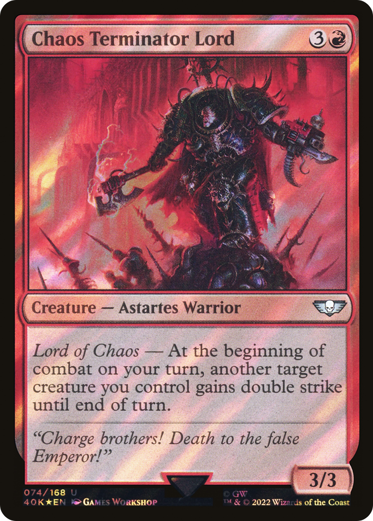 Chaos Terminator Lord (Surge Foil) [Universes Beyond: Warhammer 40,000]